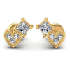 Princess and Round Diamonds 0.40CT Heart Earring in 14KT White Gold