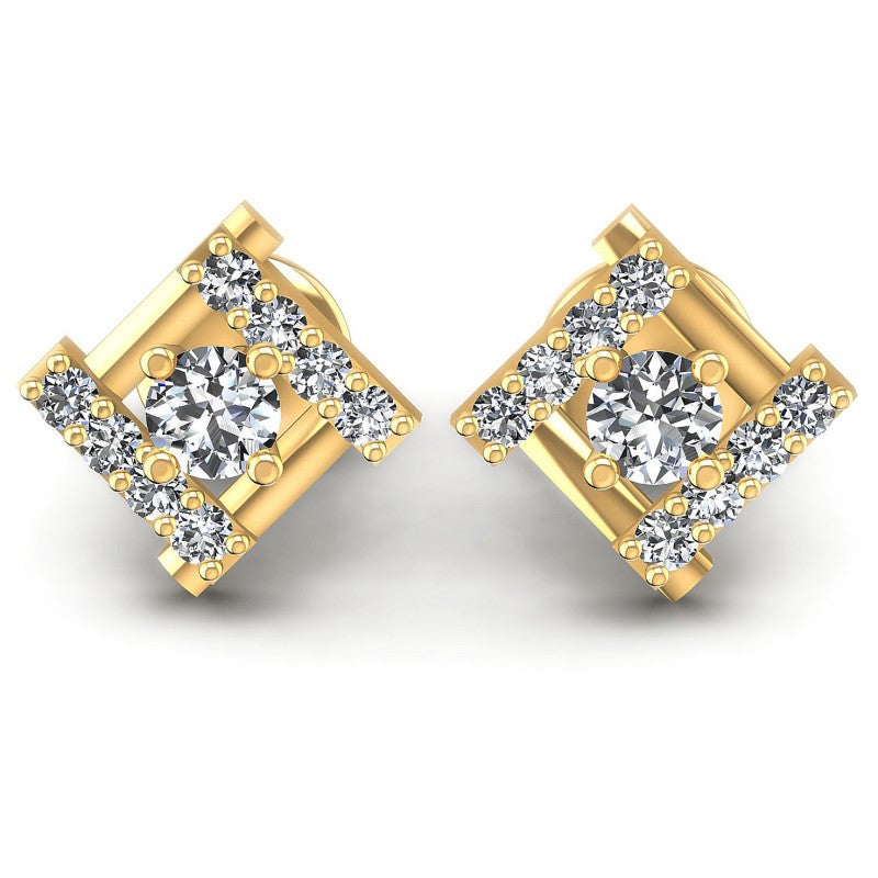 Round Diamonds 1.20CT Designer Studs Earring in 14KT White Gold