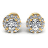 Round Diamonds 1.50CT Designer Studs Earring in 14KT White Gold