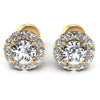 Round Diamonds 1.70CT Designer Studs Earring in 14KT White Gold