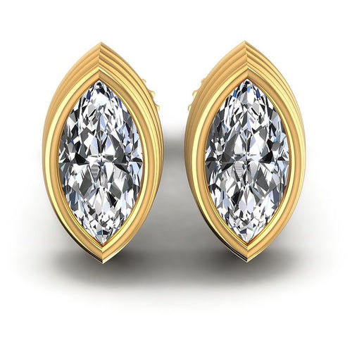 Marquise Diamonds 1.00CT Stud Earrings in 14KT White Gold