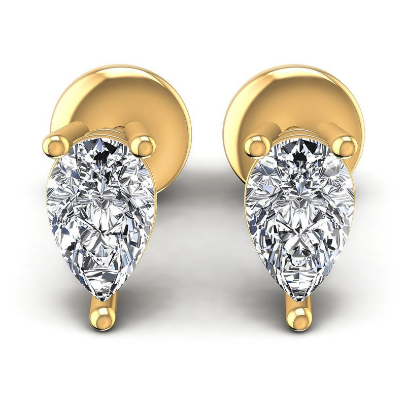 Pear Diamonds 1.00CT Stud Earrings in 14KT White Gold