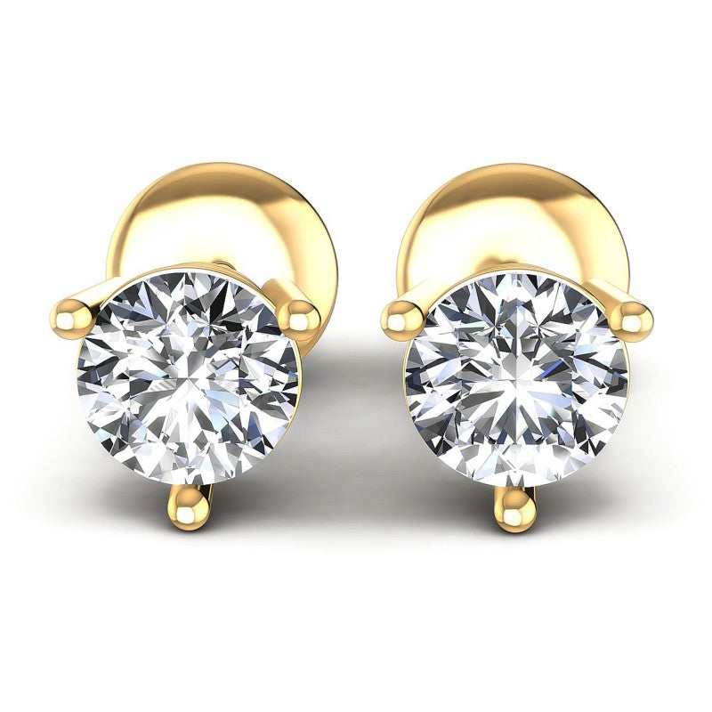 Round Diamonds 0.25CT Stud Earrings in 14KT White Gold