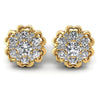 Round Diamonds 0.85CT Designer Studs Earring in 14KT White Gold