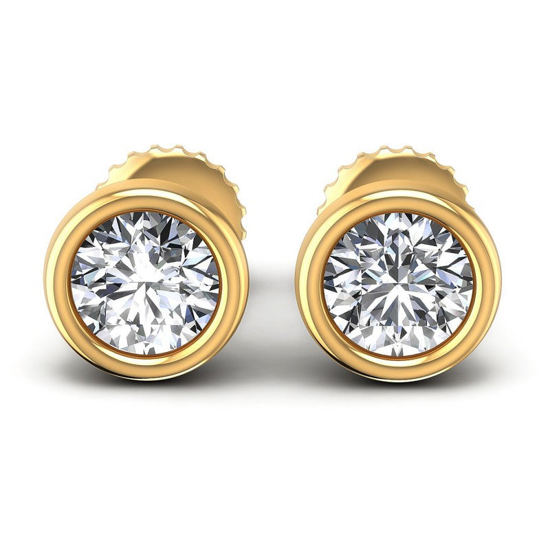 Round Diamonds 0.25CT Stud Earrings in 14KT White Gold