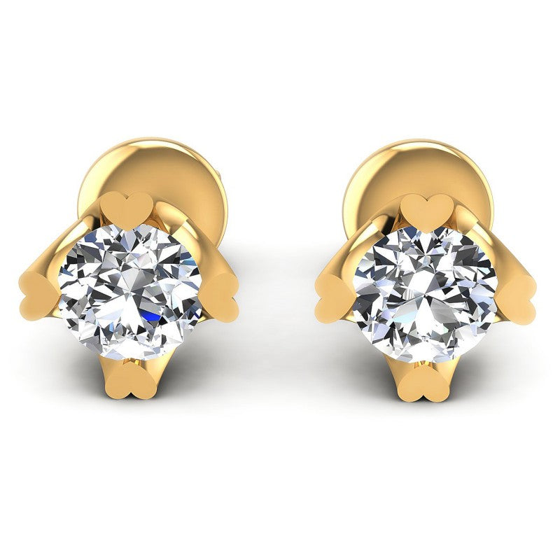 Round Diamonds 0.25CT Stud Earrings in 14KT White Gold