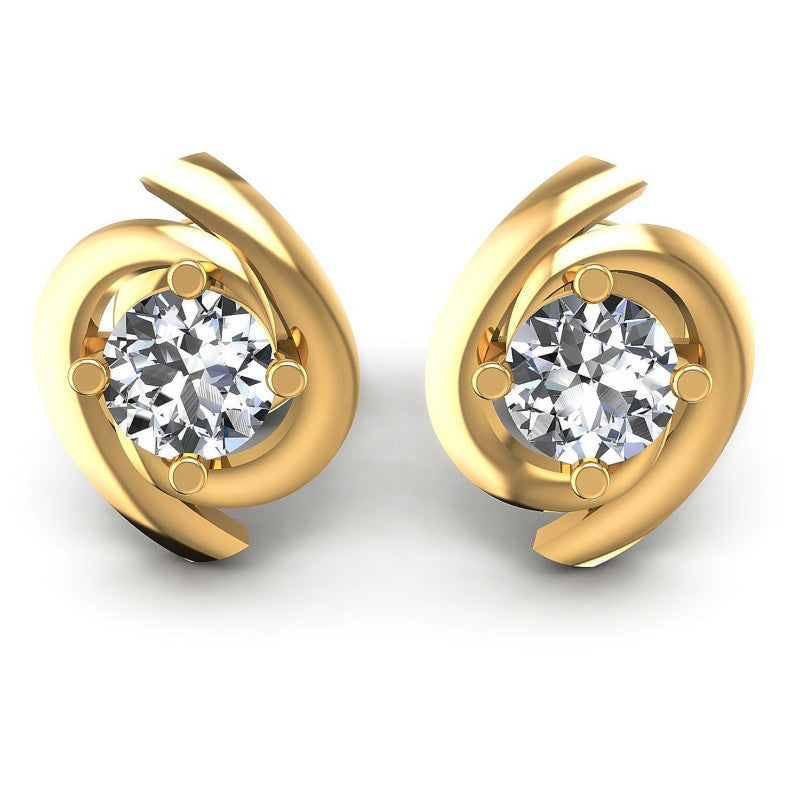 Round Diamonds 0.25CT Stud Earrings in 14KT White Gold