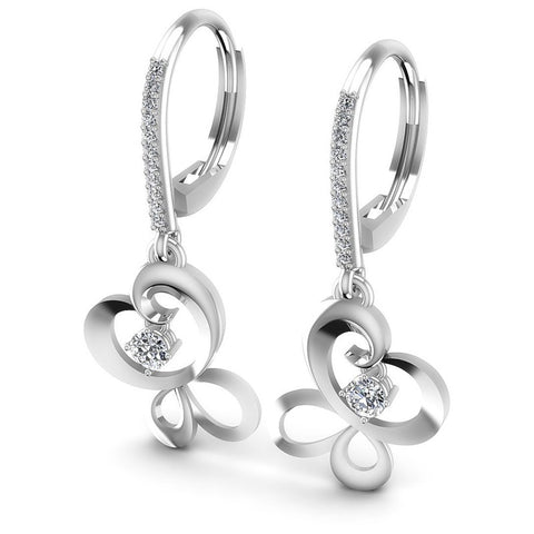 Round Diamonds 0.40CT Earring in 14KT White Gold