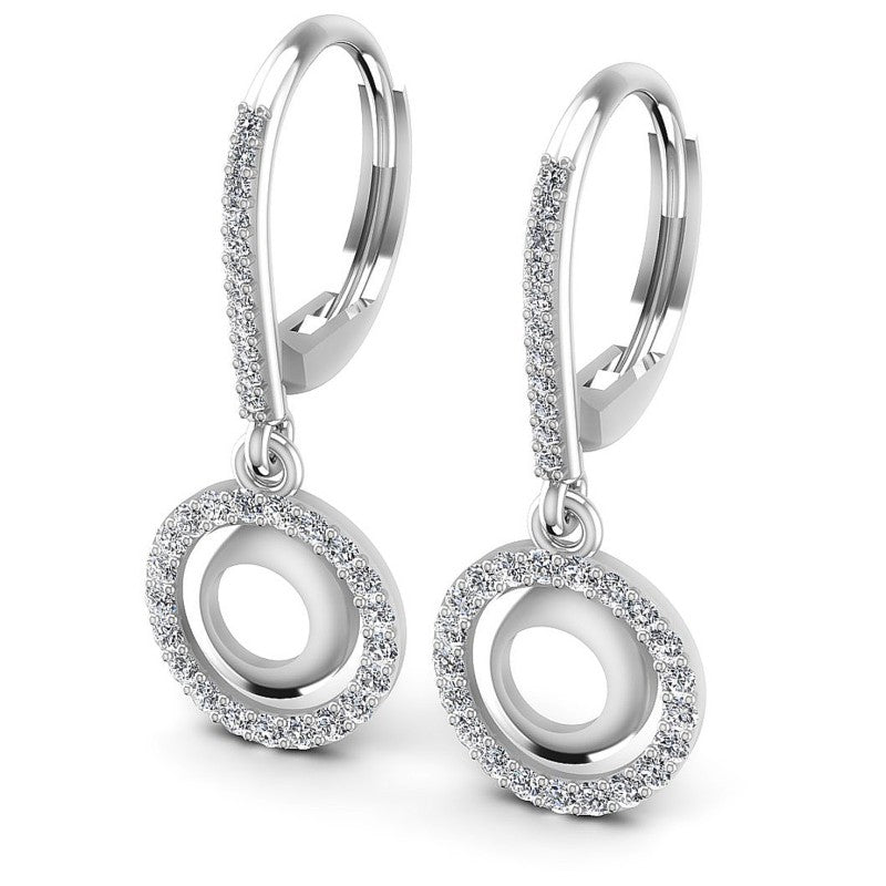 Round Diamonds 0.80CT Earring in 14KT White Gold