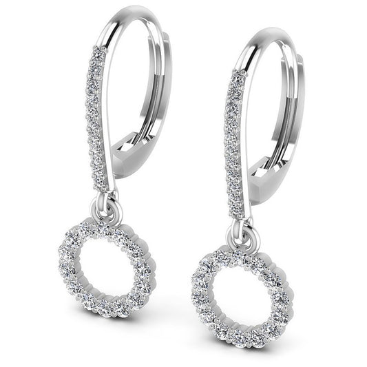 Round Diamonds 0.80CT Earring in 14KT White Gold