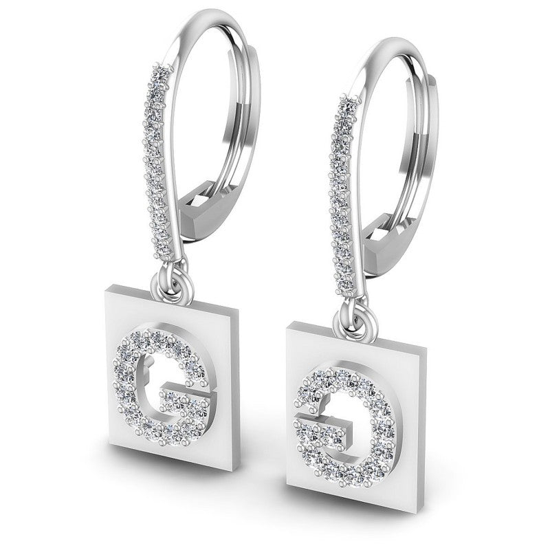 Round Diamonds 0.60CT Earring in 14KT White Gold