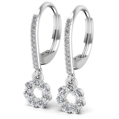 Round Diamonds 0.80CT Earring in 14KT White Gold
