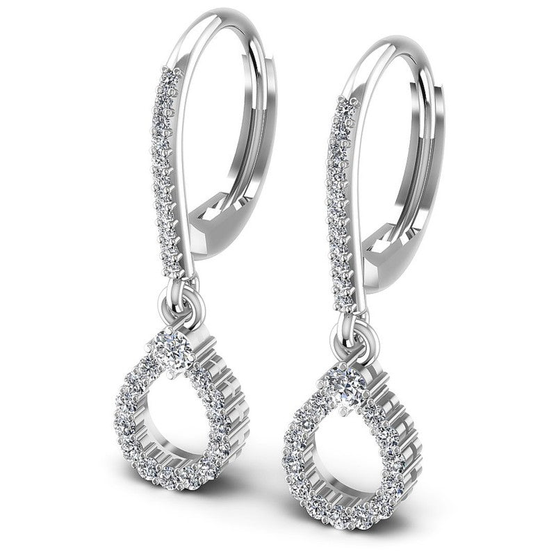 Round Diamonds 0.80CT Earring in 14KT White Gold
