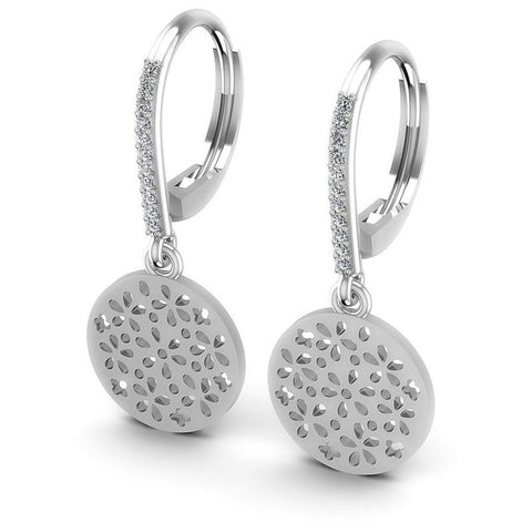 Round Diamonds 0.20CT Earring in 14KT White Gold