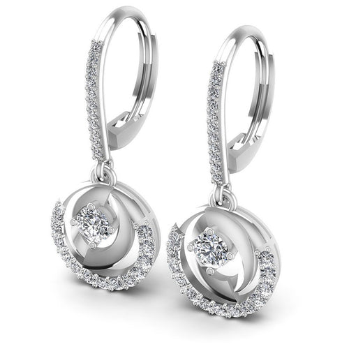 Round Diamonds 1.20CT Earring in 14KT White Gold