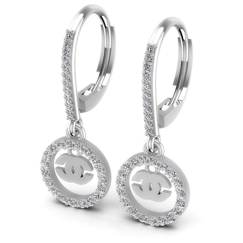 Round Diamonds 0.60CT Earring in 14KT White Gold