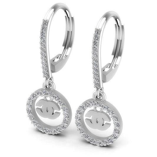 Round Diamonds 0.60CT Earring in 14KT White Gold