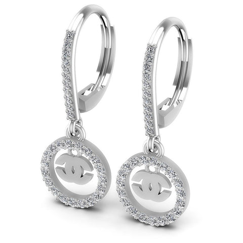 Round Diamonds 0.60CT Earring in 14KT White Gold