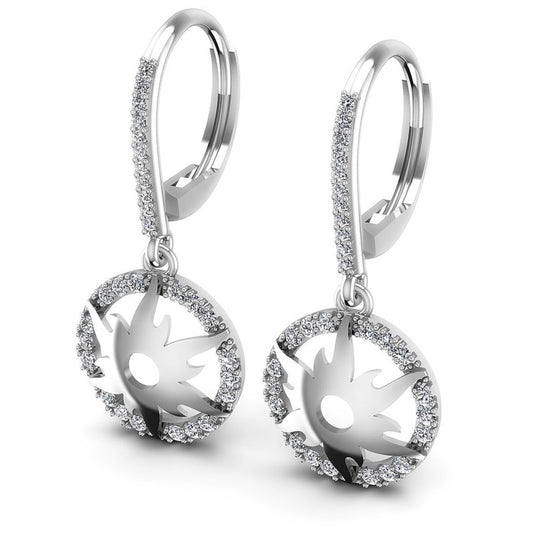 Round Diamonds 0.60CT Earring in 14KT White Gold
