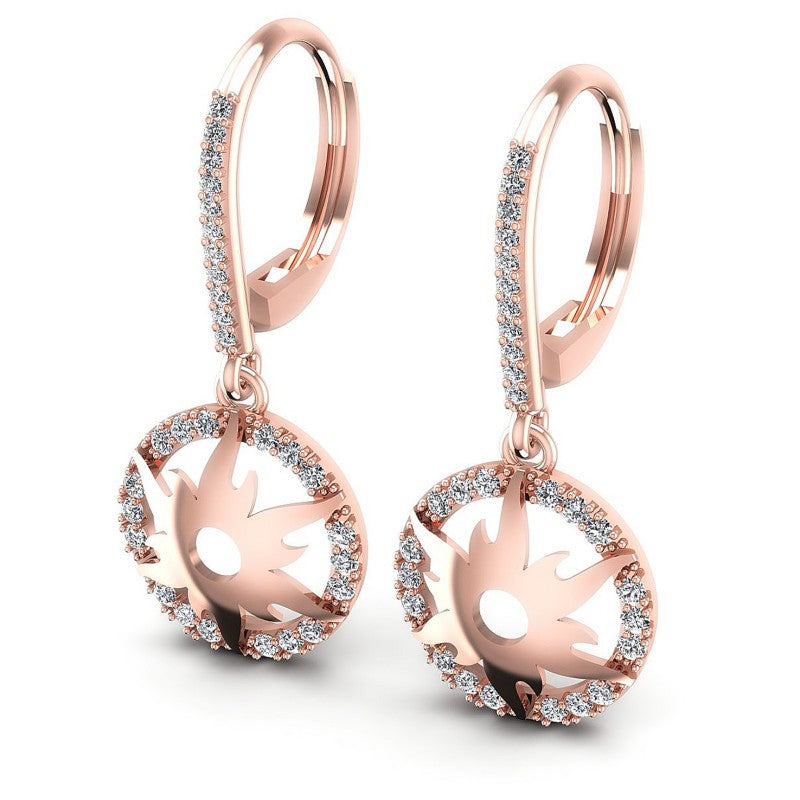 Round Diamonds 0.60CT Earring in 18KT White Gold