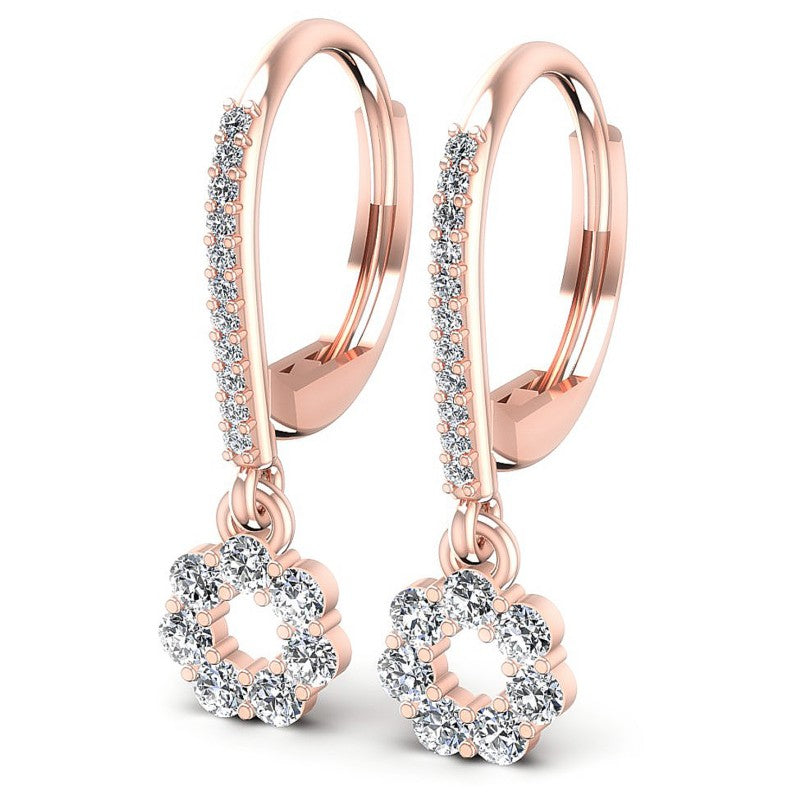 Round Diamonds 0.80CT Earring in 18KT White Gold