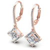 Baguette and Round Diamonds 3.00CT Earring in 18KT White Gold