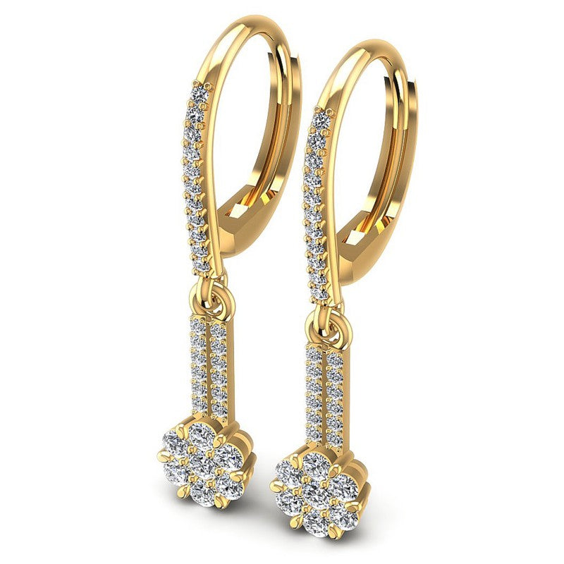 Round Diamonds 0.90CT Earring in 14KT White Gold