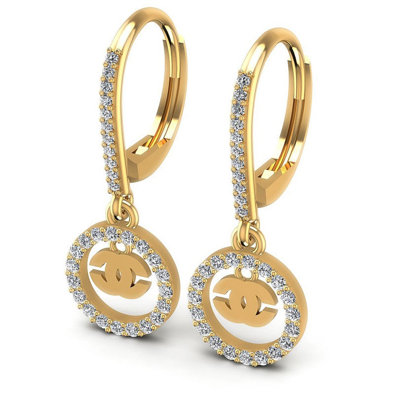 Round Diamonds 0.60CT Earring in 14KT White Gold
