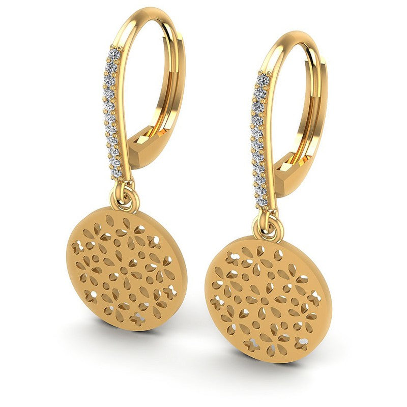 Round Diamonds 0.20CT Earring in 14KT White Gold