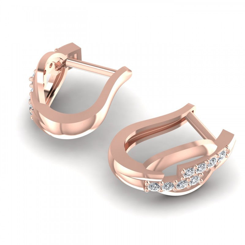 Round Diamonds 0.20CT Earring in 18KT Yellow Gold
