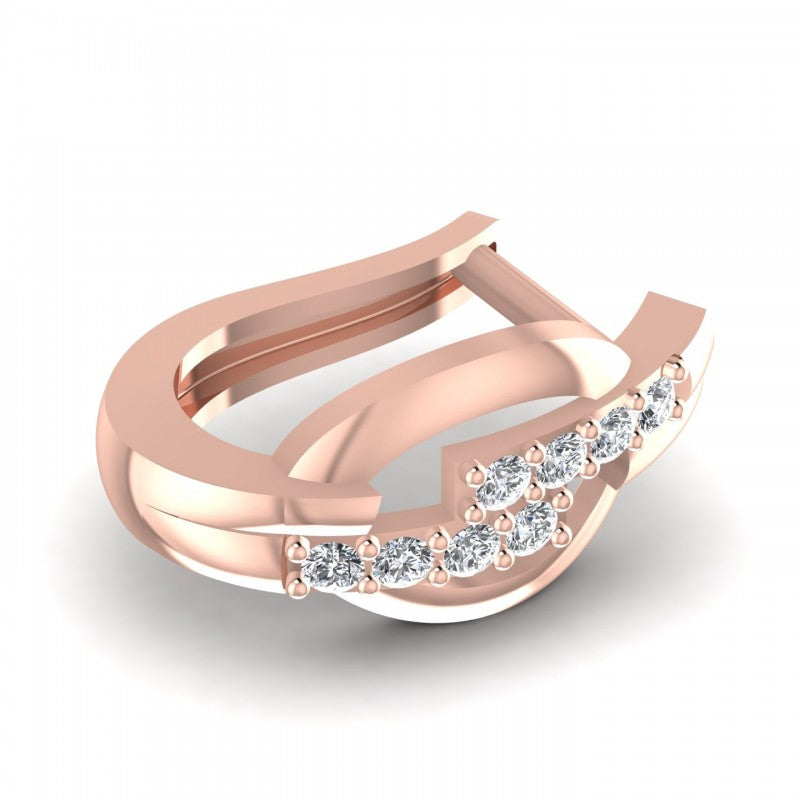 Round Diamonds 0.20CT Earring in 18KT Rose Gold
