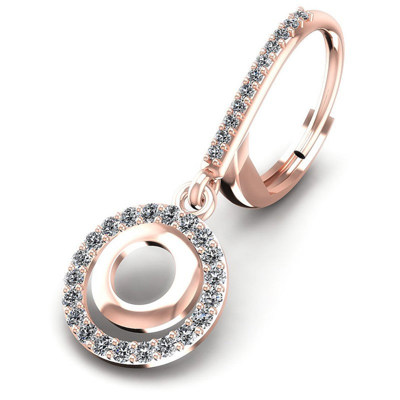 Round Diamonds 0.80CT Earring in 18KT Yellow Gold