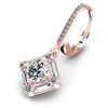 Baguette and Round Diamonds 3.00CT Earring in 18KT Rose Gold