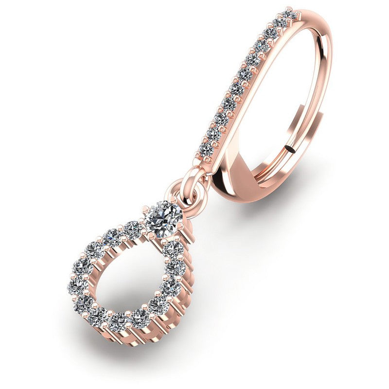 Round Diamonds 0.80CT Earring in 18KT Yellow Gold