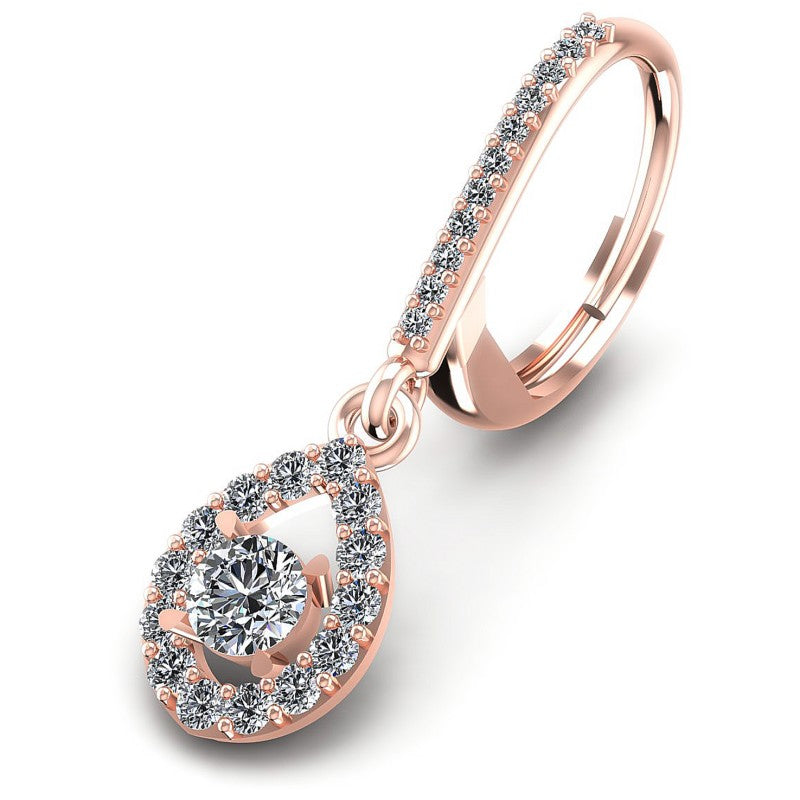 Round Diamonds 1.20CT Earring in 18KT Yellow Gold