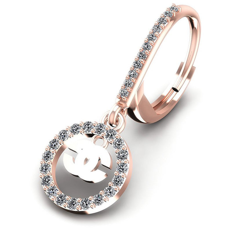 Round Diamonds 0.60CT Earring in 18KT Yellow Gold