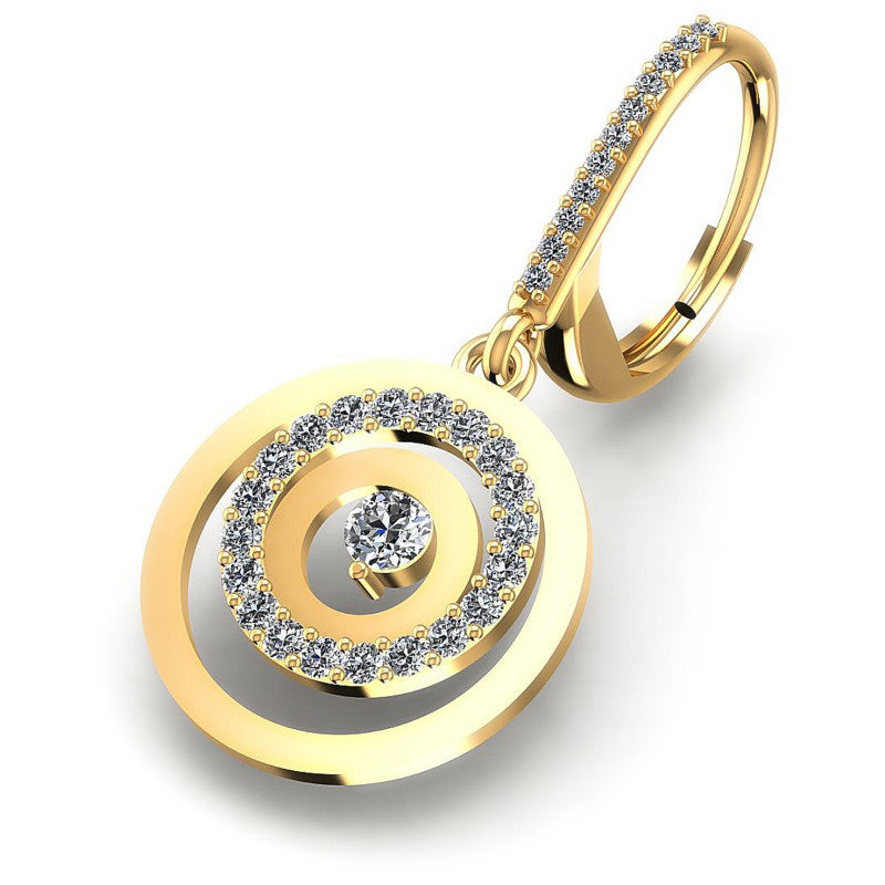 Round Diamonds 0.80CT Earring in 14KT Yellow Gold