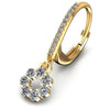 Round Diamonds 0.80CT Earring in 14KT Yellow Gold