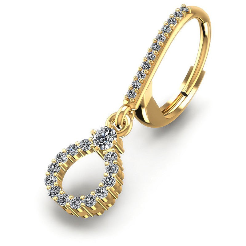 Round Diamonds 0.80CT Earring in 14KT Yellow Gold