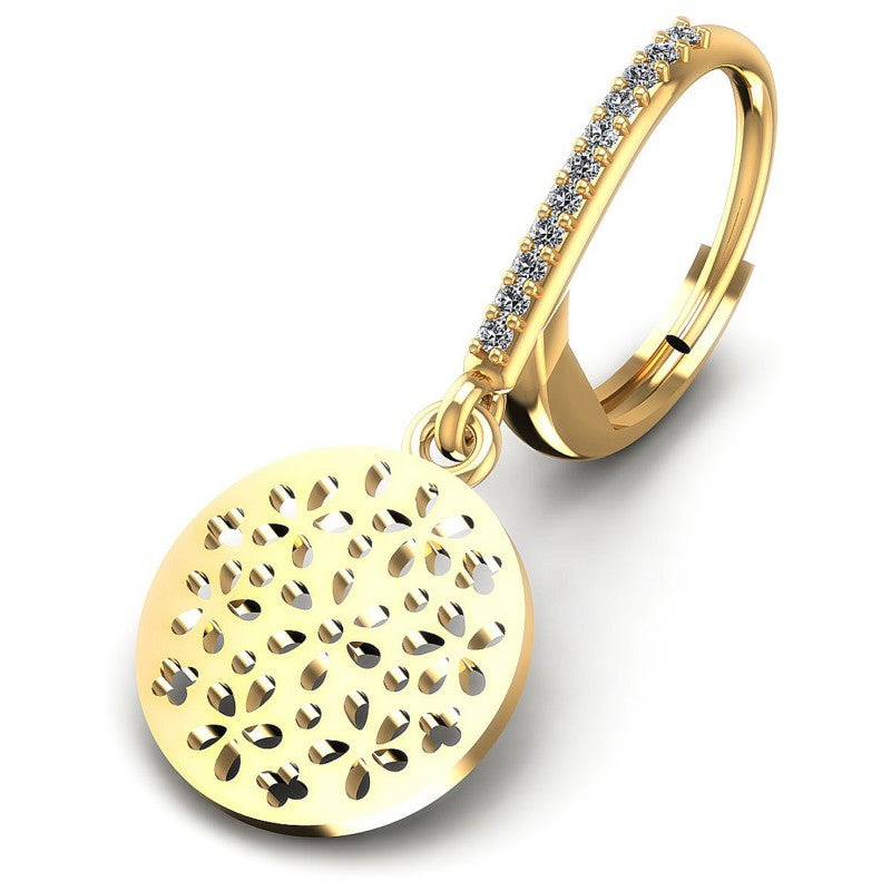 Round Diamonds 0.20CT Earring in 14KT Yellow Gold