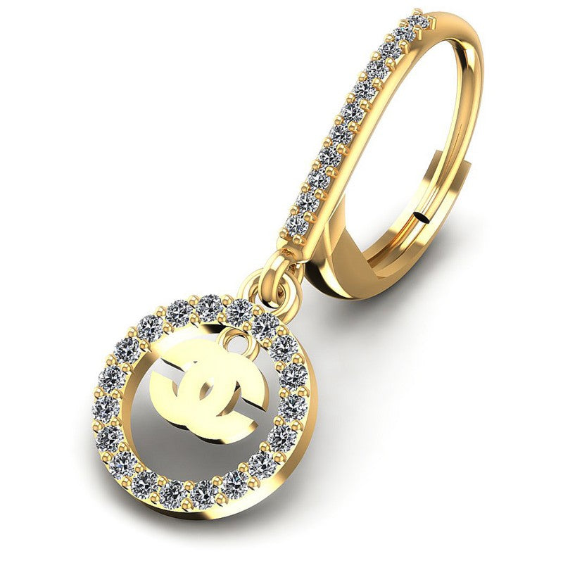 Round Diamonds 0.60CT Earring in 14KT Yellow Gold