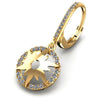 Round Diamonds 0.60CT Earring in 14KT Yellow Gold