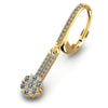 Round Diamonds 0.90CT Earring in 14KT Yellow Gold