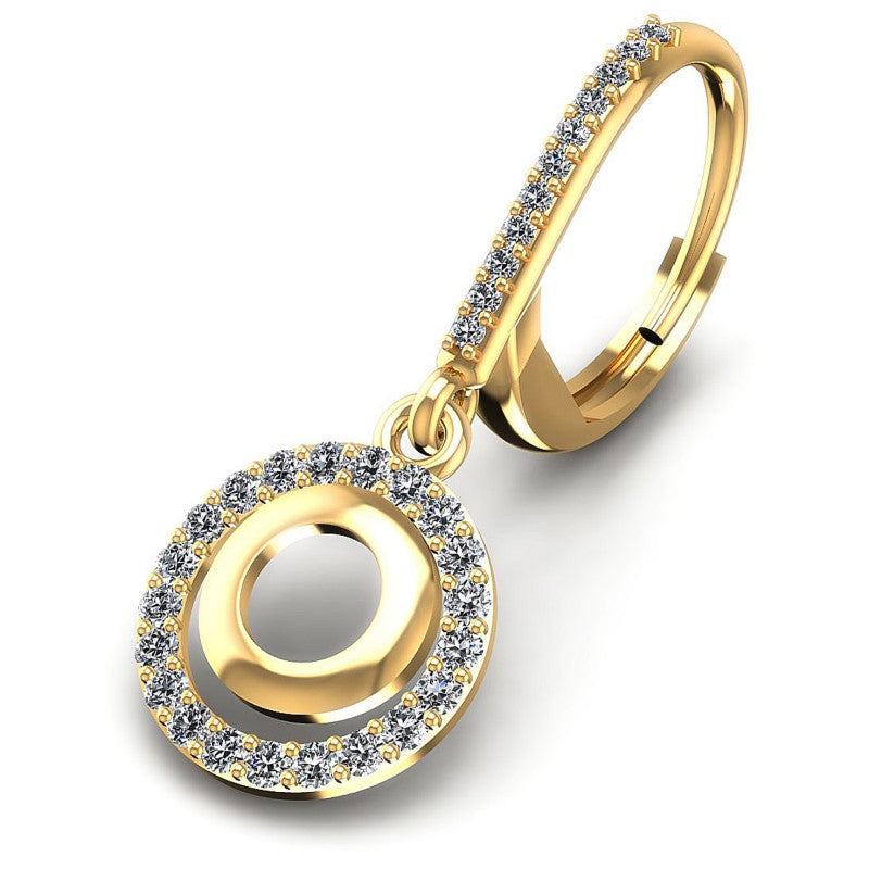 Round Diamonds 0.80CT Earring in 14KT Yellow Gold
