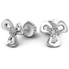 Round Diamonds 0.25CT Designer Studs Earring in 14KT Yellow Gold