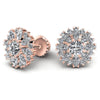 Round and Marquise Diamonds 1.35CT Designer Studs Earring in 18KT Yellow Gold