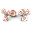 Round Diamonds 0.25CT Designer Studs Earring in 18KT Yellow Gold