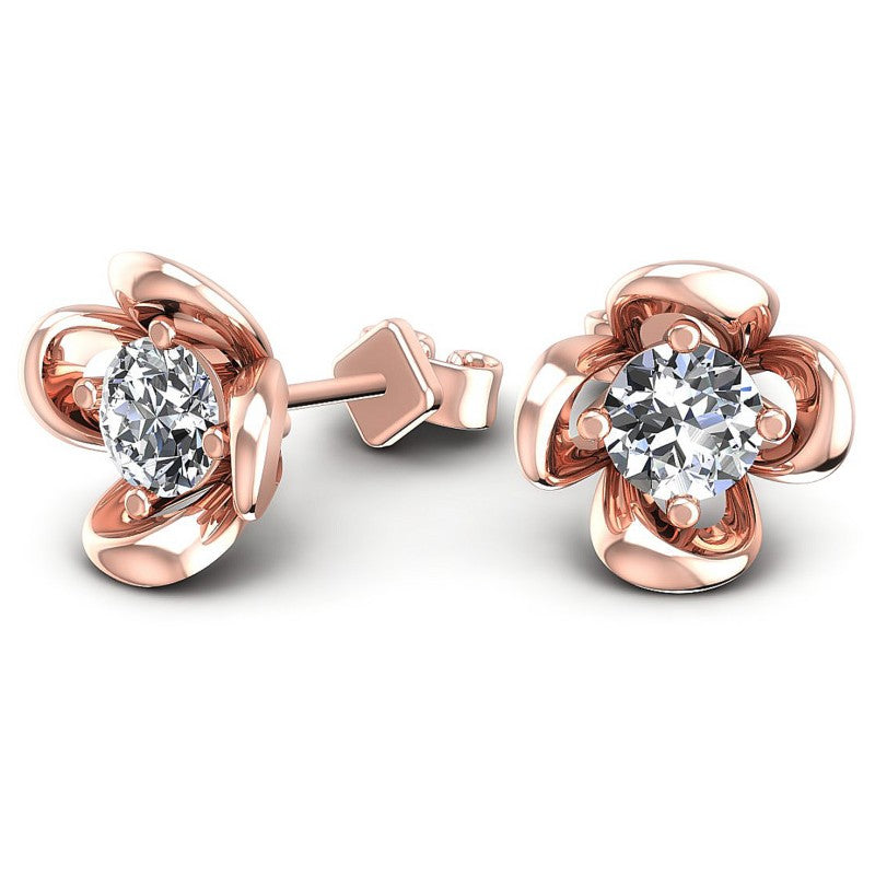 Round Diamonds 0.25CT Stud Earrings in 18KT Yellow Gold