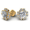 Round Diamonds 1.80CT Designer Studs Earring in 14KT Yellow Gold