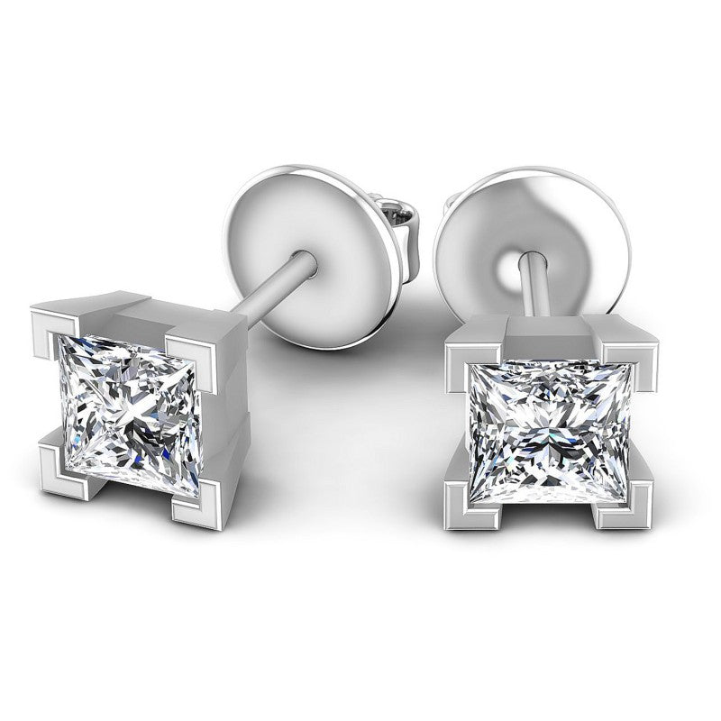 Princess Diamonds 0.25CT Stud Earrings in 14KT Yellow Gold
